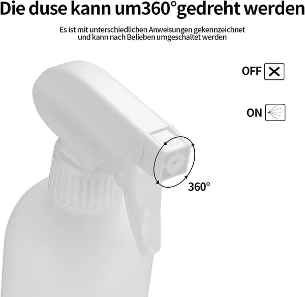 3 stycken sprayflaskor, 500 ml tomma sprayflaskor, Plast DXGHC