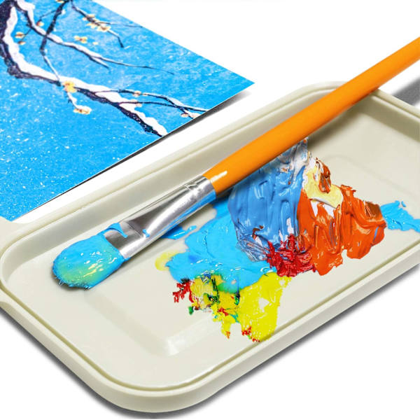 Penselholder med Palette, Pensel Opbevaring og Vandbeholder