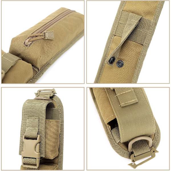 （Khaki Färg）Extra Taktisk Molle-Väska Ryggsäck Axelväska H