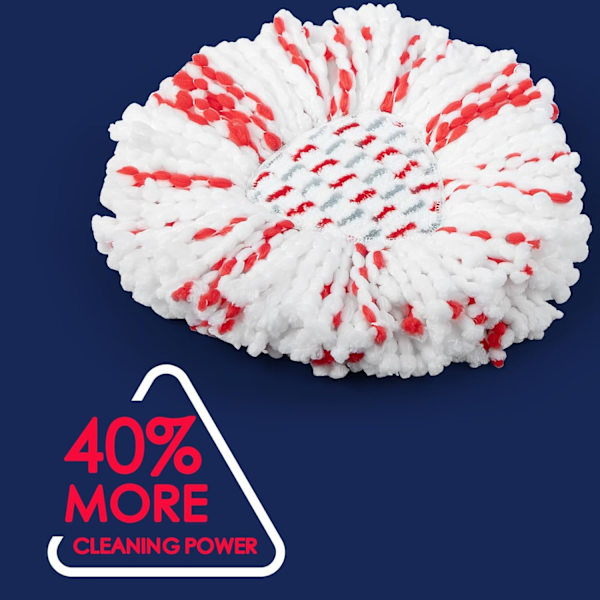Spin-moppipäiden vaihtopäät O-Ceda Easy Wring 1-Tank -järjestelmään, 40 % enemmän puhdistustehoa, syväpuhdistava moppipään vaihtopää