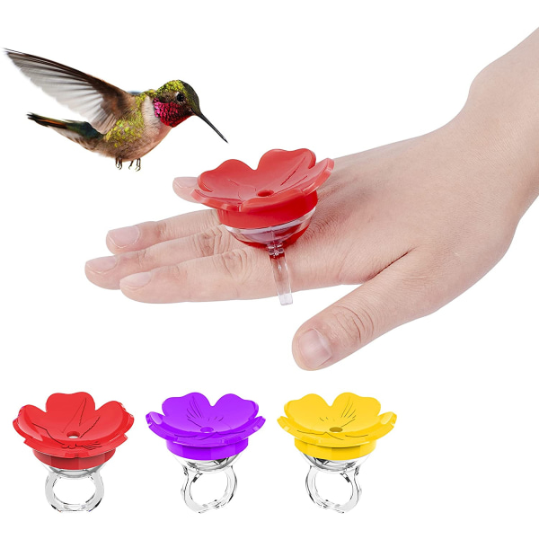Hummingbird Ring Feeder (Rød) - Håndfodre Hummingbirds lige i Y