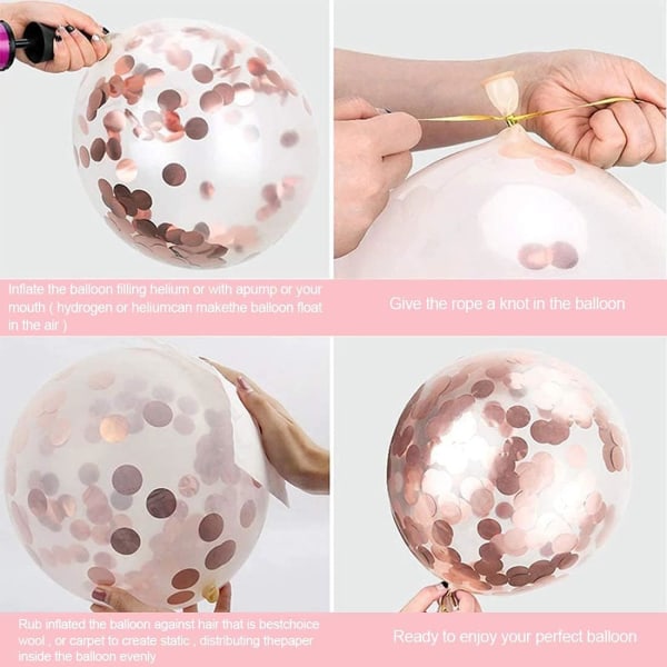 6-årsdagsflicka Ballong, Roséguld Ballong 6, Roséguld 6 År Gammal