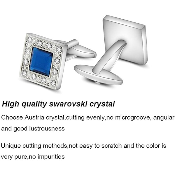 Højkvalitets indlagte diamant zirkon metal manschetknapper Udenlandsk handel DXGHC