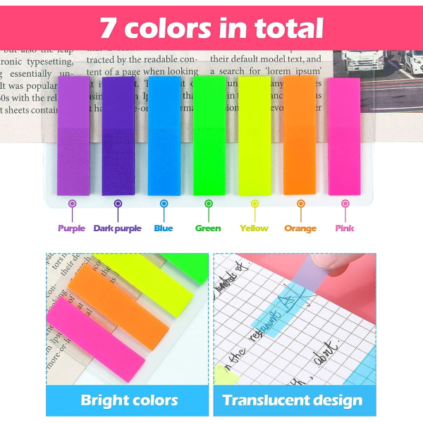 Sticky Notes Post It Bog, Bogmærker Sticky Notes, Index Faner til