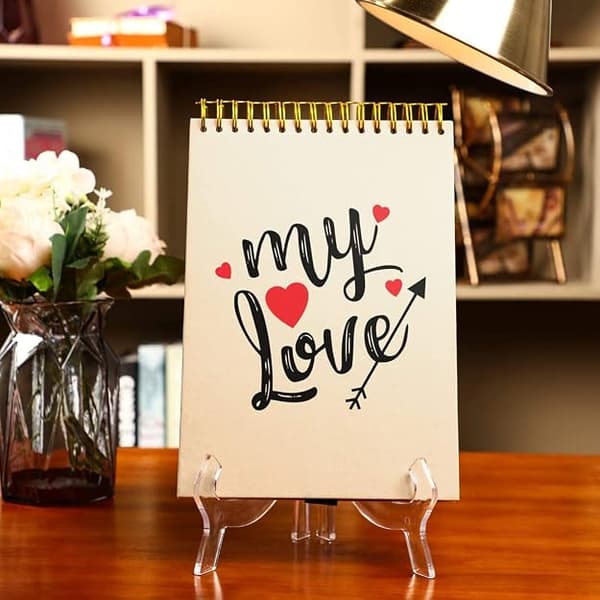 12 st Klar Plastplatta Easel Display Stativ Foto Ram S