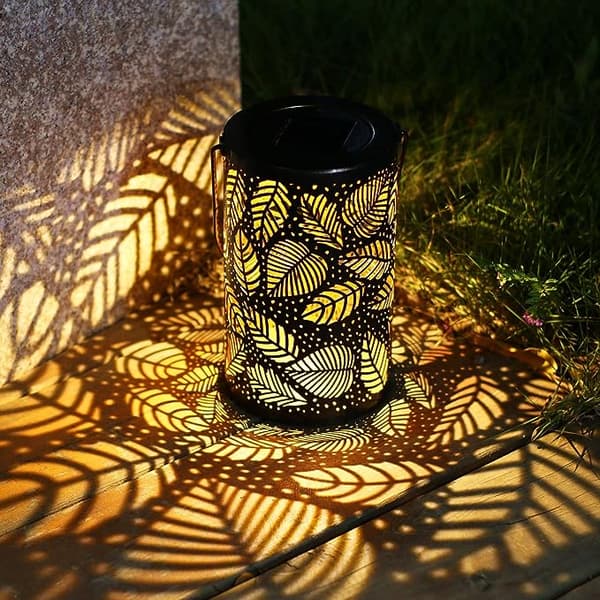 Solcelled jernlampe hengelampe bærbar bladprojektor solhage