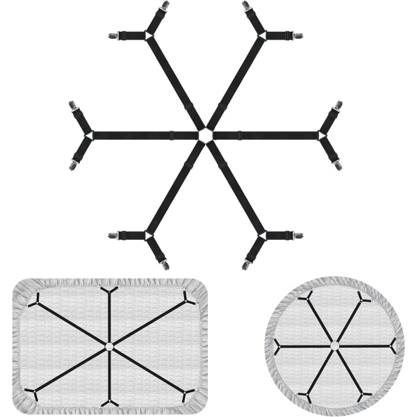 Lakenstrekk, elastisk krysslakenfester, 6-veis kryssjusterbar