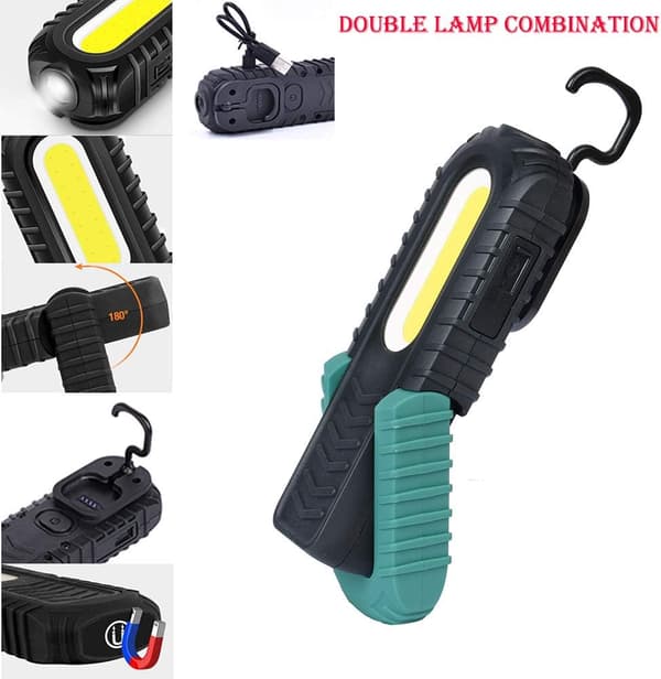 Laderbar LED arbeidslys, COB front-LED inspeksjonslys med