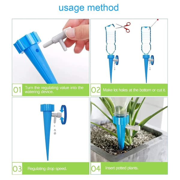 20-pack Bevattningssystem med dropp, Droppflaska, Justerbar Autom