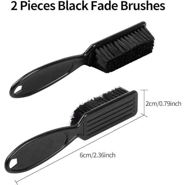 2 stk. Fade-Børster - Barberblad Rengøringsbørste Clipper Blade Clea