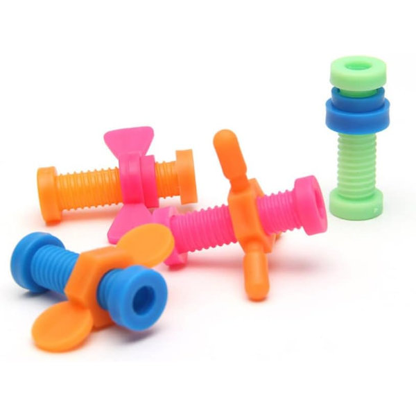 Liten Fingerleksak Penntopps: 8 st Plast Fingertopp Färgglada