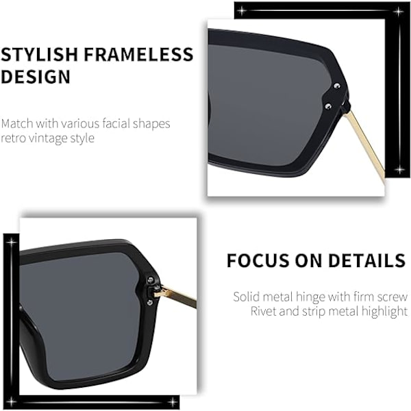 Vision Oversized Siamese Solbriller til Kvinder Mænd F DXGHC