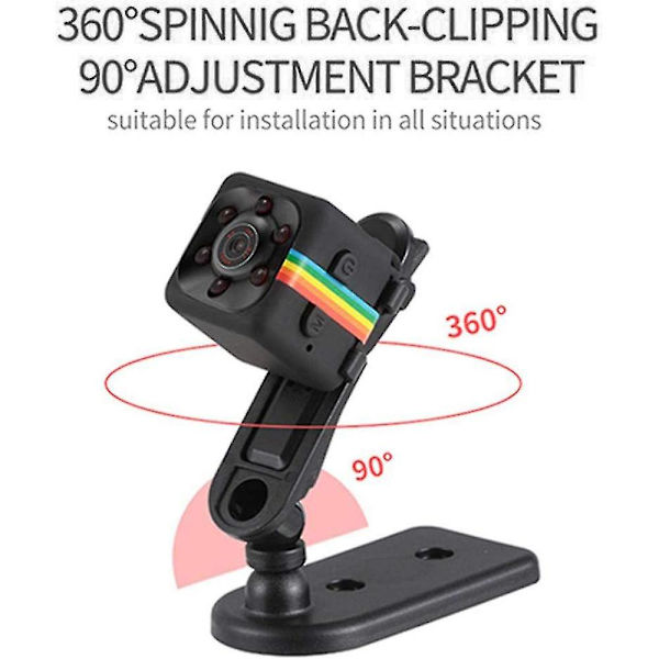 （Punainen）Mini HD-kamera DVR 1080P infrapunayökuvaus piilokamera