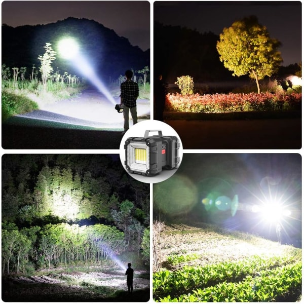 Genopladelig Lommelygte, LED Spotlight Lommelygte 10000 Kapacitet