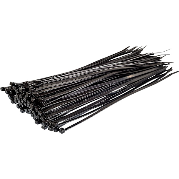 Nylon Kabelbinder - 300 mm x 3.6 mm - Sort - UV-resistent Kabelbinder