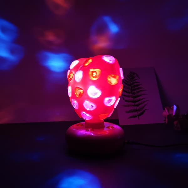 LED-lys for familiestemning, dekorasjon, krystall, USB-hjerte
