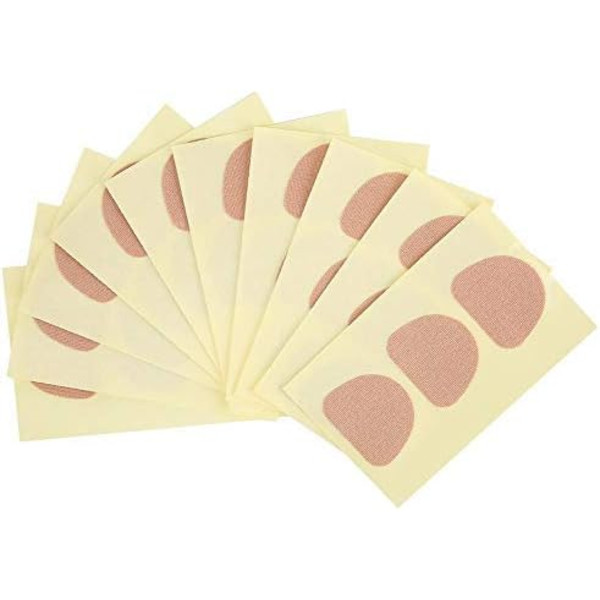 30 stk. 4,5 x 3,5 cm Strikket Adhæsiv Pedi-Pad Anti-Slid Hæl Puder S
