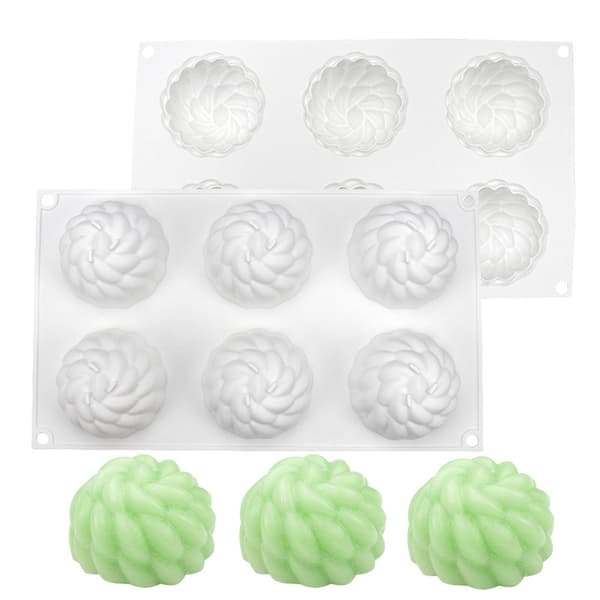 Mousseform 6 med Santa Ana blomm silikonform DIY cho