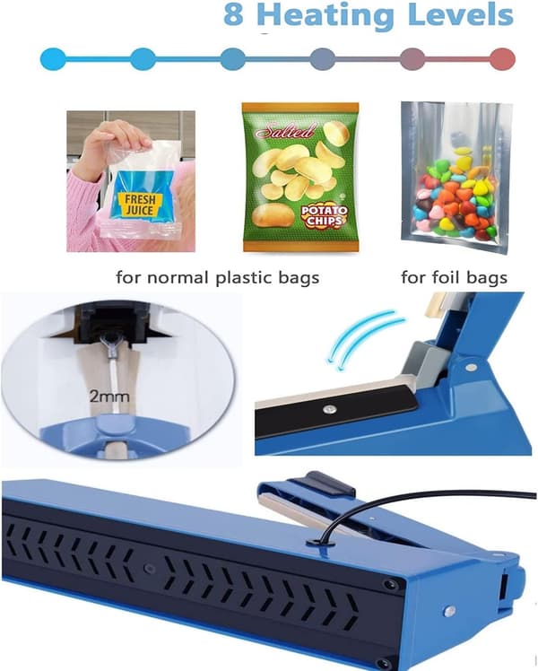Pulssisolmuuslämmitys kone Polyeteenipussin lämmitys sulkemiskone