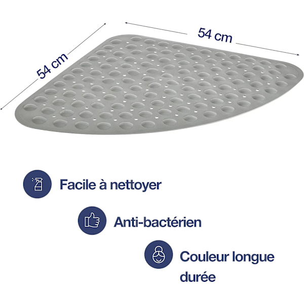 Bågad Dusch-/Badmatta, Halksäker, Mögelresistent, för Walk-in Dusch