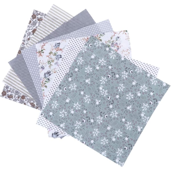 7 stk stoffkvadrater blader bomulls patchwork håndverk DIY sy Scr