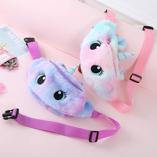 Sateenkaari-yksisarvinen Pehmeä Vyölaukku, söpö Bum Bag DXGHC