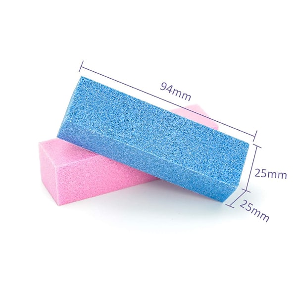 Set med 10 Nagelfilsblock Rosa, Grön, Gul, Blå 120 Grit