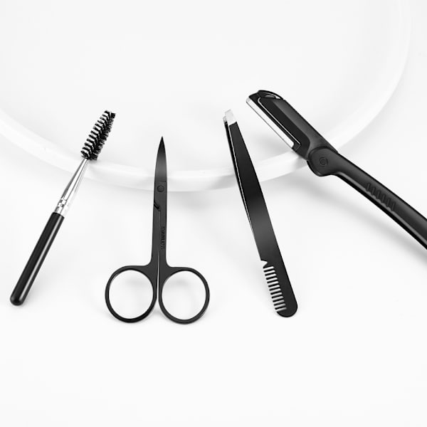 Øjenbryn Razor, Saks, Pincet 4 i 1 Øjenbryn Kit, Øjenbryn Tri