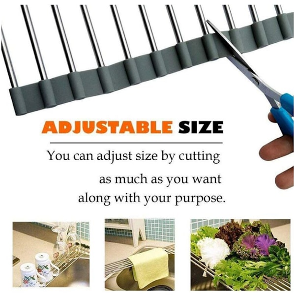 Rulleop Dish Stativ, 43*33CM, Grå, 100% BPA Fri Foldbar