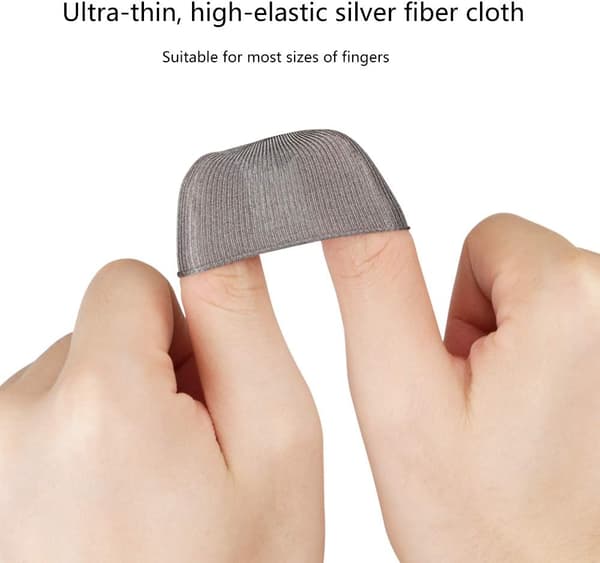 10 Par Sølvfiber 100%, 0,01\" (0,5 mm) Ultratynd, Touch Sc