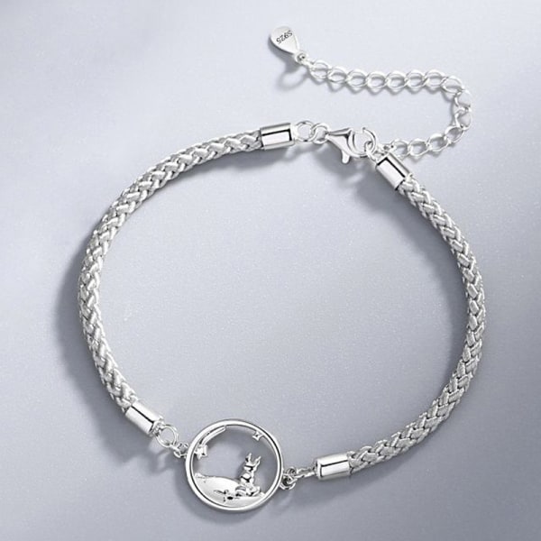 2 st Rocky Silver Little Prince and Fox Lovers Hand Rep-armband