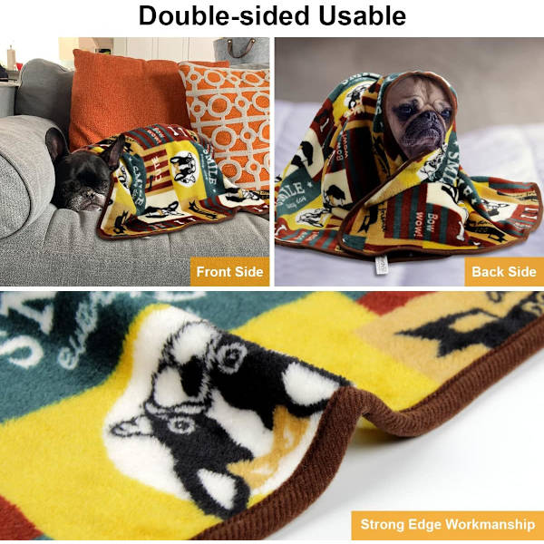 2-pack Premium Flanell Hundtäcke, Mjukt och Varm, Tvättsbart P DXGHC