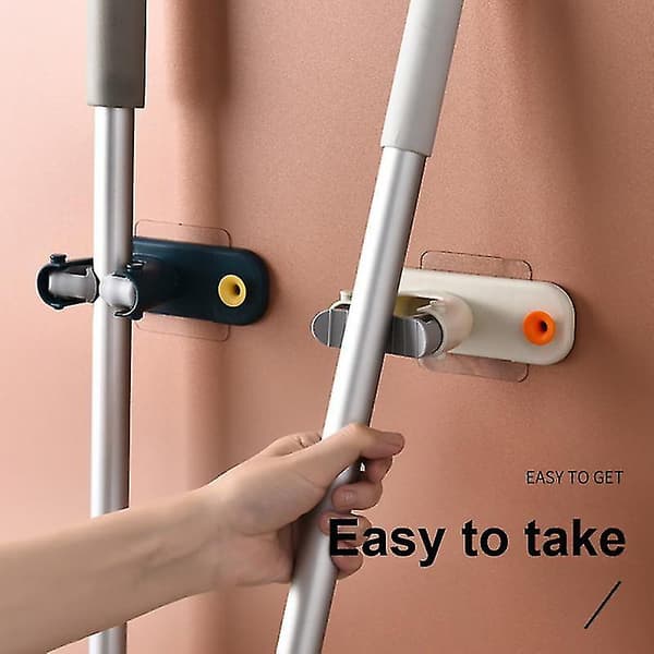 Väggmonterad Moppställ Krok Badrumsmoppe Sticky Hanger Hem St DXGHC