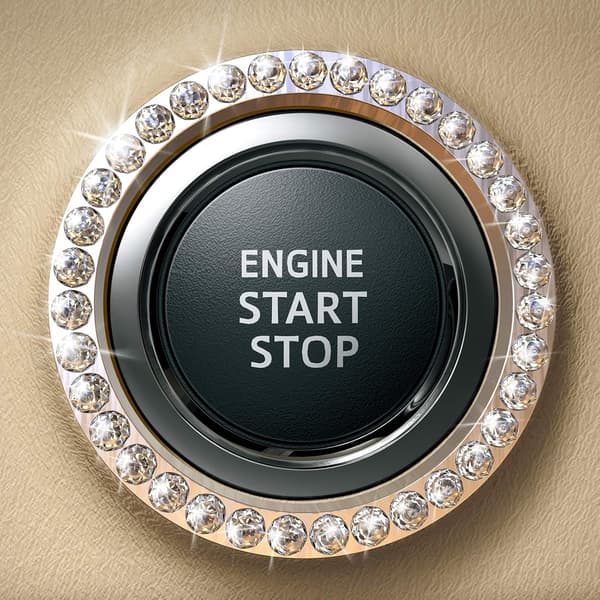 Bling Bilinredning Emblem Dekal, Glittrande Bilkristall Rhinestone