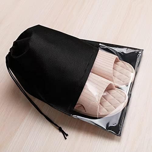 5-pack (33 x 44 cm) bärbara rese-skobag, platsbesparande