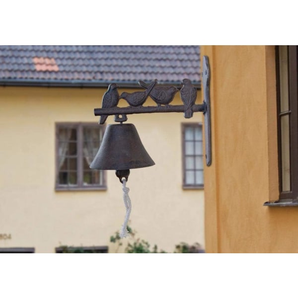 Lintukello Patio Garden Gate Vintage Koristeellinen Ovikellon c DXGHC