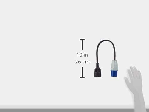 ECEEC3M adapterkabel med stickkontakt till CEE-kontakt, längd 40 cm