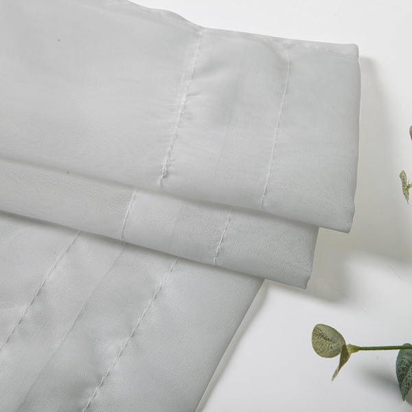 Glasdørs Panel Vindue Gardin Elegant Solid Voile Stanglomme Sh