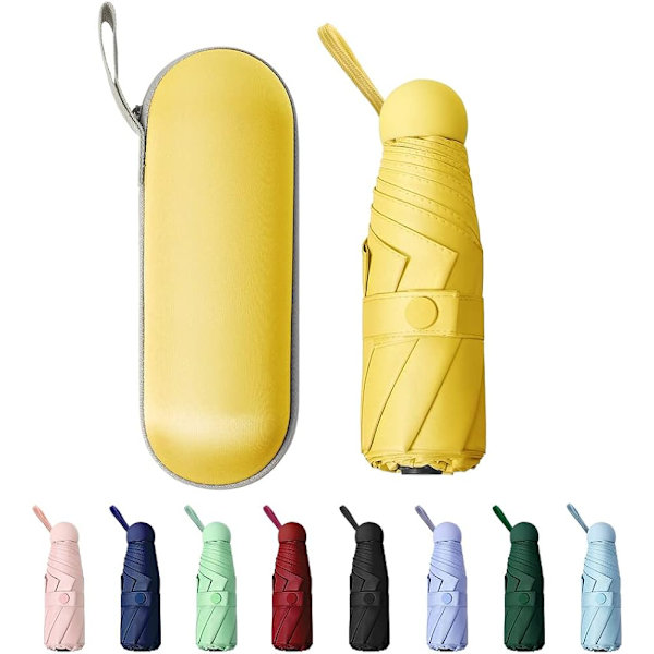 Mini Vindtæt Foldbar Rejse Paraply, Sol & Regn Paraplyer, Com