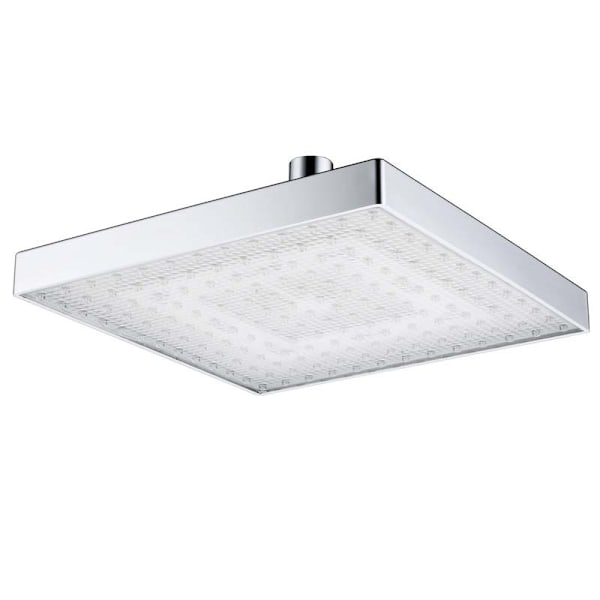 LED-regnbågsduschhuvud, fyrkantigt duschhuvud, flera färger, automatiskt färgväxlande duschhuvud för badrum