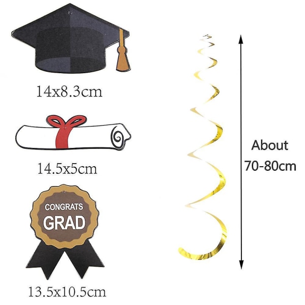 Graduation Decorations 2022 - Graduation Party Supplies inklusive DXGHC