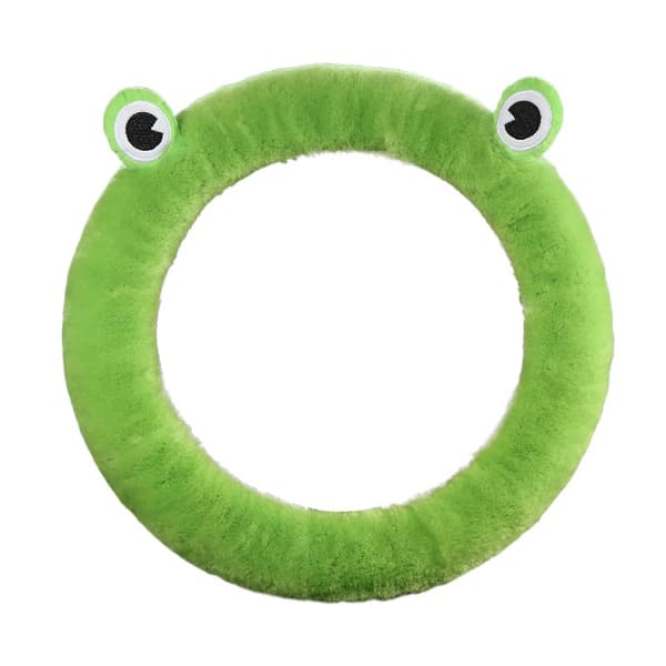 Bilrattstyredeksel, søt stil fluffy ekte ull saueskinn
