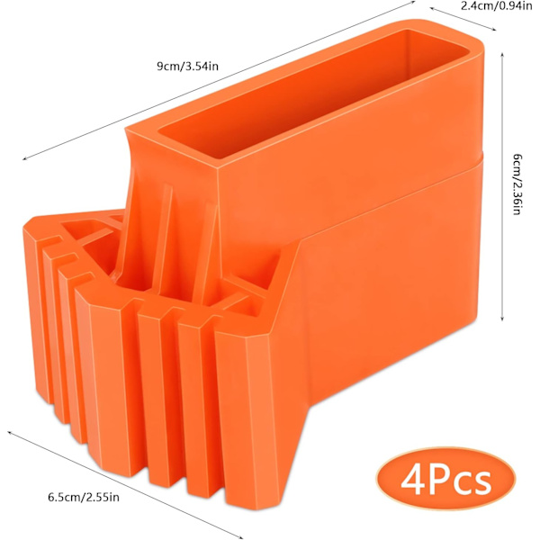 4 stk. Stigesko, PVC Anti-Slip Trappetrin til Trapper