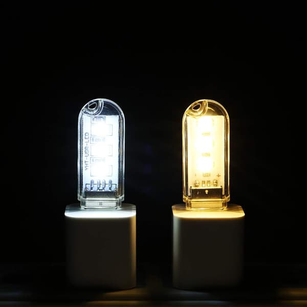 5 stk Mini Bærbar USB Nattelys DC 5V 5730 SMD 3 LEDer Skrivebord Bok