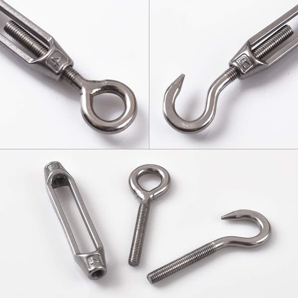 M4 Haken og Øye/C til O Strammeskruer 304 Rustfritt Stål, Hardware Kit