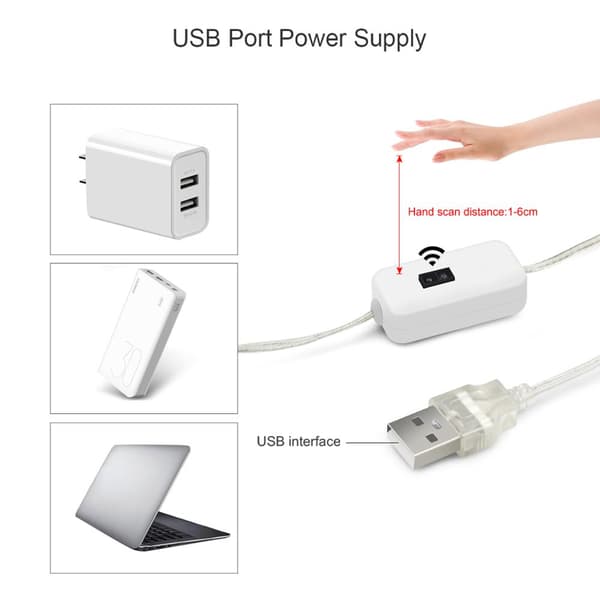 3m varm hvit lys 5V lys USB LED-lys under skap moti