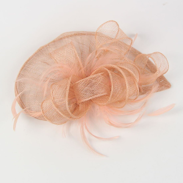 （champagne） Håndlaget Penny Mesh Hatt Fascinator med Mesh-bånd