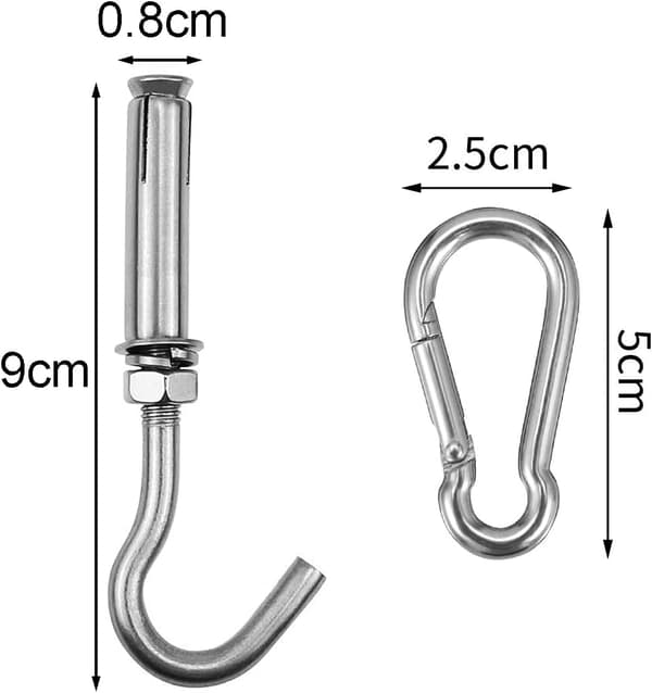 Skuggsegel Fästkit - 4-pack Förlängningskrokar och