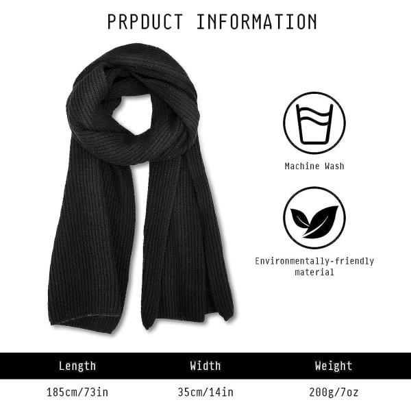 Unisex Klassisk Strikket Vinterhals, Myk og Varm Vinterstrikk