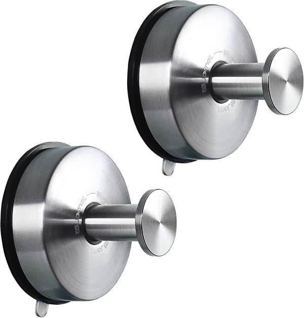 Sugkopps krok - 2-pack Sugkopps handdukskrok Rostfritt DXGHC